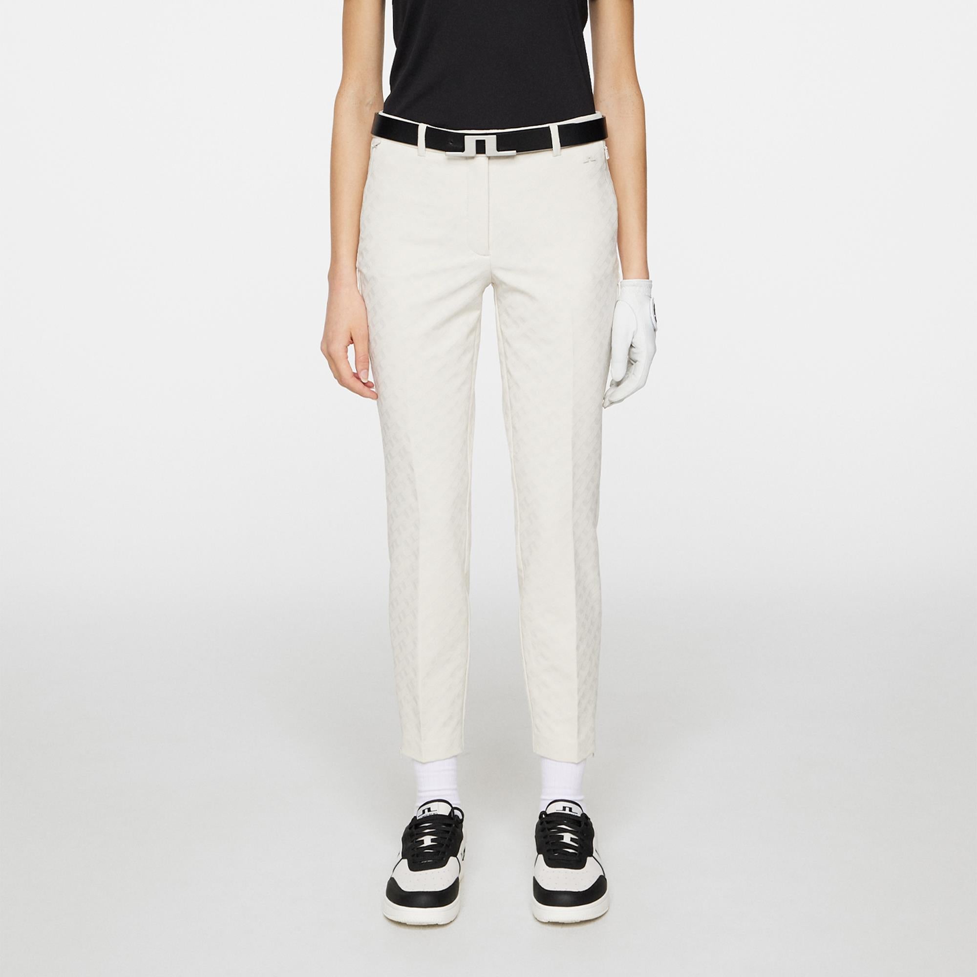 J Lindeberg Pia Bridge Ladies Golf Pant Tour Geo Jacquard Moonbeam